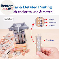Change Sorter Tube as Coin Counter Machine with Coin Wrappers, Coin Sorter Chang