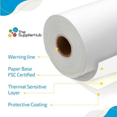 (50 Rolls) Thermal Receipt – 2 1/4″ x 150ft Long – White, Smooth, Biodegradable