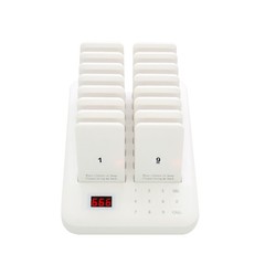 Wireless Restaurant Paging System 16 Coaster Pager Service Waiter Call Buzzer