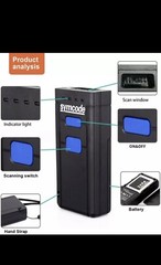 USB Bluetooth Barcode Scannersymcode 1D Mini Wireless Handheld Laser Barcode Sca