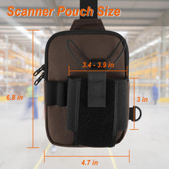 Scanner Holster Universal Barcode Scanner Chest Harness Carrying Case Brown