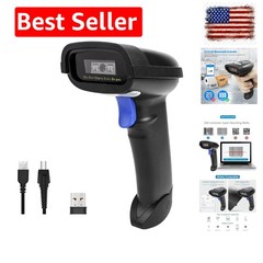 Bluetooth Barcode Scanner, Compatible with 2.4G Wireless & Bluetooth Function…