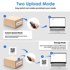 Eyoyo 2D Wireless Bluetooth Barcode Scanner Inventory Reader for Android iOS PC
