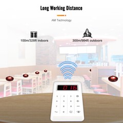 Retekess TD158 Wireless Restaurant Buzzer System, 10 Restaurant Waiting Buzzers