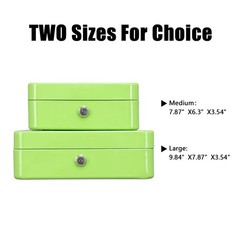 KYODOLED Medium Cash Box with Money Tray,Small Safe Lock Medium, Limegreen