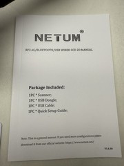 NETUM Bluetooth Barcode Scanner, Compatible with 2.4G Wireless & Bluetooth *READ