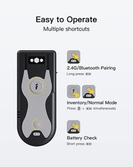 Bluetooth Scanner 1D Barcode Scanner 2.4Ghz USB Adapter Exclusive Shortcuts