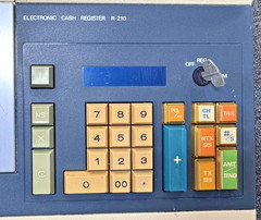 MAX ELECTRONICS CO. MODEL R-210 Electronic, JAPAN, TURNS ON Cash Register