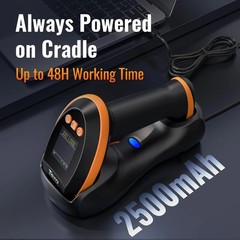 Barcode Scanner Wireless with Screen: Pro Version 1D 2D QR with Setting Keypa…