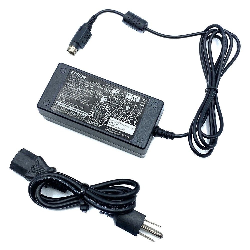 NEW Original Epson 3-Pin Power Adapter for Epson TM-m30 TM-m30II POS Printer OEM