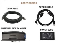 Zebra MP7000 POS Bundle MP7001 Scanner Scale MX201 Pole Display Cables Power NEW