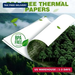 TUXIYA 100 Sheets Thermal Printer Paper 8.5 x 11 Inch,BPA free Advanced Thermal