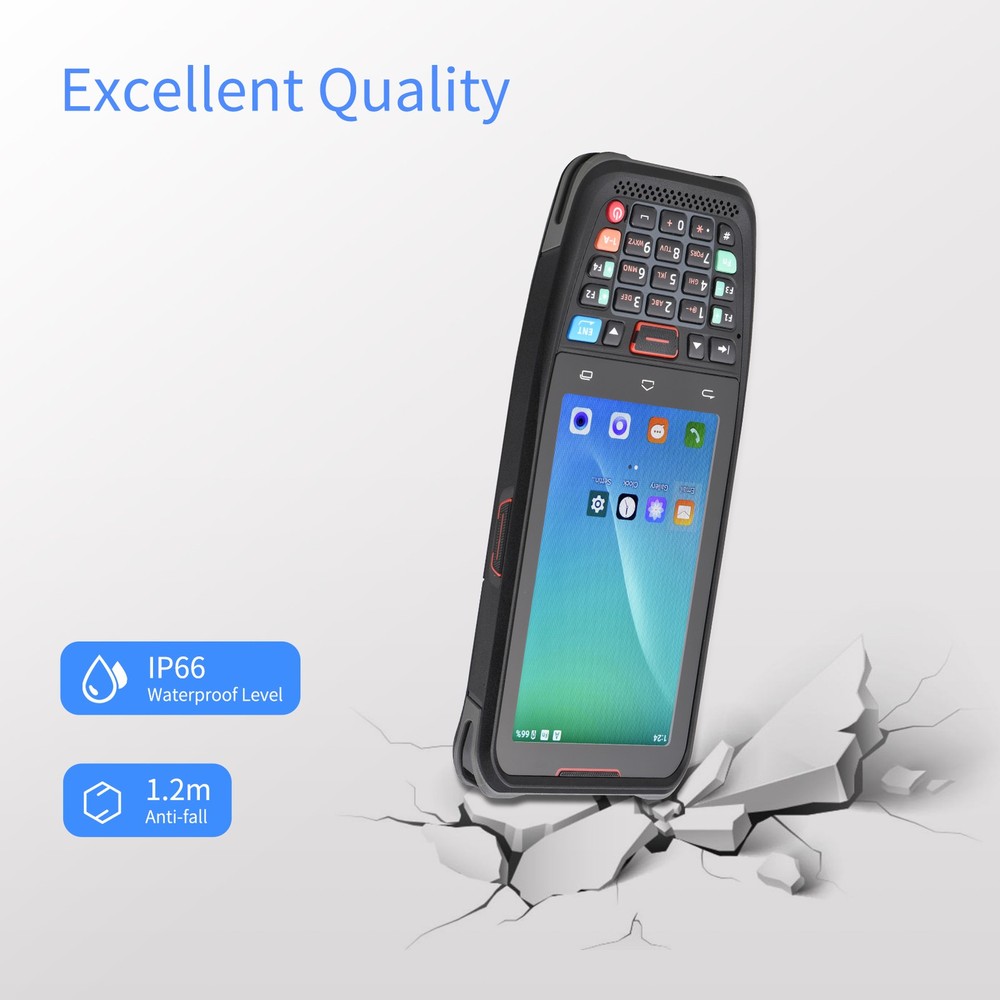 Handheld POS 10.0 PDA Terminal 1D/2D/QR Barcode Scanner With Charge WWGT
