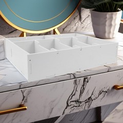Cash with Dividers 6-Grid Money Organizer Tray for Desk Drawer 13.97X10.03X3….