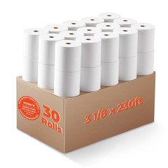 30 Rolls Thermal Receipt Paper 3 1/8″ x 230ft for POS Printers BPA Free, Compati