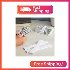 300 Pack Money Bands for Cash, Blank Self-Adhesive Currency Straps, Bill Wrapper