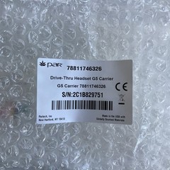 NEW 3M/PAR G5 Wireless Drive Thru Headset *NO POD/BATTERY