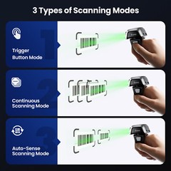 Eyoyo Wireless 2D Finger Ring Barcode Scanner Screen Scanning PDF417 for iPad PC