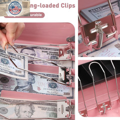 Locking Cash Box with Lock, Money Box with Cash Tray,Lock Safe Box with Key, Mon