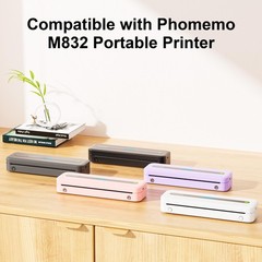 Portable Thermal Printer Paper Roll 8.5×11 Inch 4 PCS For M832 M834 M835