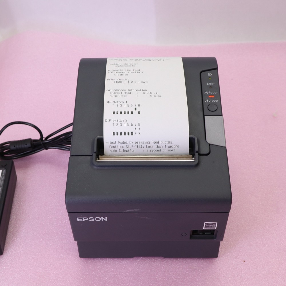 Epson TM-T88V M224A Point Of Sale Thermal Receipt Printer Low Use T5-C1