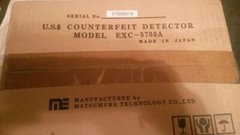 MATSUMURA Counterfeit U.S. Dollar Detector EXC-5700A – READ DETAILS BELOW – NEW