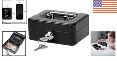 Elegant X-Small Cash Box with Key Lock – Ideal for Coins & Personal Items