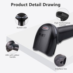 US Honeywell 1900GHD-2USB Xenon Handheld 2D Imager Barcode Scanner W/USB Cable