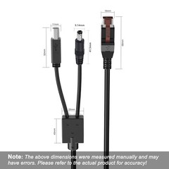 24V Powered USB to Hosiden DIN 3 Pin USB B Y Splitter Printer Receipt Cable EPOS