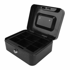 7.87″x 6.30″x 3.54″ Medium Cash Box with Combination Lock and Slot, Double La…