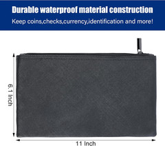 Cash Box with Key Lock, Anti-Theft Cable & Waterproof Pouch–0.7Mm Thick Metal Mo