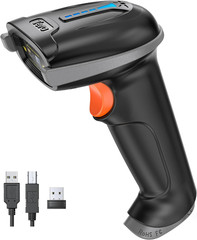 Barcode Scanner Wireless Versatile 2-In-1 (2.4Ghz Wireless+Usb 2.0 Wired) with B