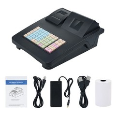 Electronic Cash Register 48 Keys Dual Screen 58mm Thermal Printer USB RS232 V1