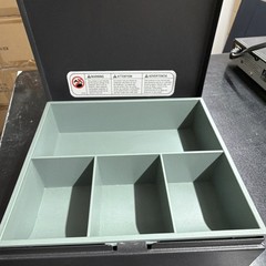 SentrySafe CB-12 12in Steel Locking Cash Box w/ Key, Adjustable Tray – Black