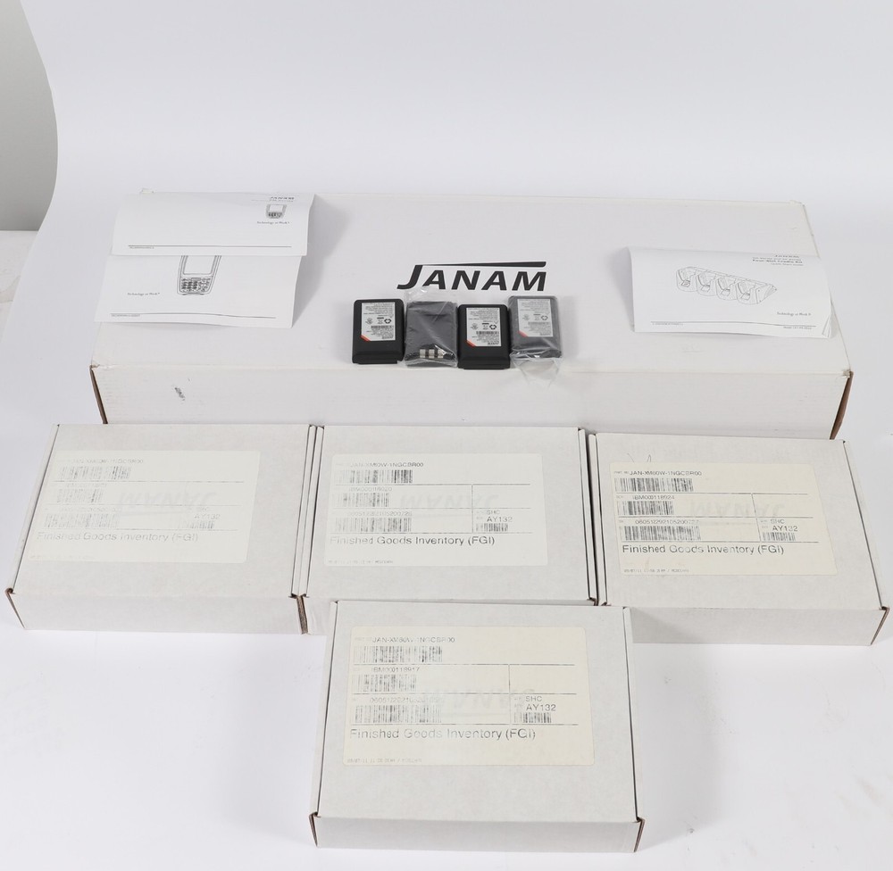 Janam XM60W Handheld Barcode Scanners (4 Units) w/ CRD-P4 Cradle & Batteries