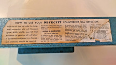 Vintage Detectit Counterfeit Paper Money Detector, Nice Working