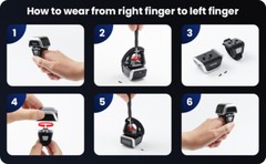Eyoyo 2D Wireless Wearable Ring Barcode Scanner Mini Finger Scanner for iPad PC