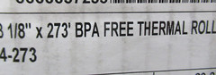54-273 BPA FREE THERMAL ROLL 3 1/8″ X 273′ 5 COUNT