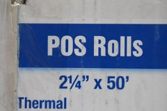Alliance POS Thermal Receipt Paper Rolls 2 1/4 x 50 ft 1 Ply Solid Core 50 Pack