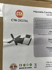 CTA Digital ADD-CRHVESAB Adjustable Card Reader Holder with VESA Plate Black New