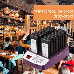 Pager Restaurant System 16 Buzzers Vibration Flashing Wireless Calling Guest …