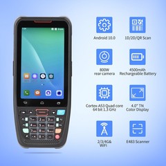 Handheld POS 10.0 PDA Terminal 1D/2D/QR Barcode Scanner With NUHE