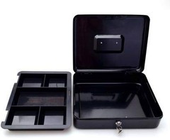 SentrySafe Money Safe Cash Box with Money Tray and Key Lock, 0.21 Cubic Feet, 3.