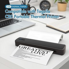 US Letter QuickDry Thermal Printer Paper 4 Rolls 8.5×11 Inch A4 Compatible