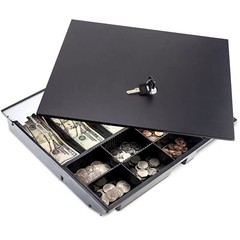 Volcora Cash Drawer Tray with Locking Cover – 14.1 x 13 x 2.5 Inch Metal Cash…