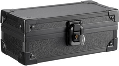 Black Lockable Cash Box Money Storage Case with Lock Aluminium Alloy
