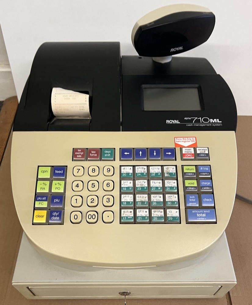 GOOD SHAPE Royal Alpha 710ML Cash Register With Key FAST SHIPPING