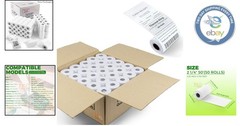 50 Rolls of 2 1/4″ x 50′ Biodegradable Thermal Receipt Paper for POS Systems