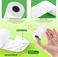 Space-Saving 100 Count 2 1/4″ x 50′ Thermal Receipt Paper – All Credit Terminals