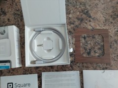 New open box Square Reader Accessories Only phone jack reader Sticker USB cable